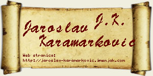 Jaroslav Karamarković vizit kartica